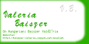 valeria baiszer business card